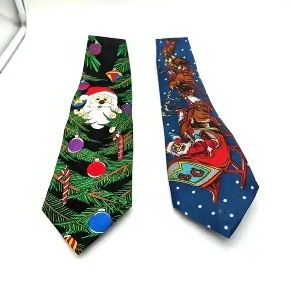 unbranded Other - 2 Vintage Ties Christmas Theme had light/sound not working